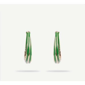 Yeşil Mineli Halka Küpe