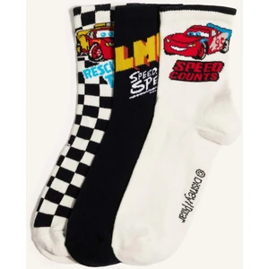 Erkek Çocuk Cars 3'lü Pamuklu Uzun Çorap F2674A8NS