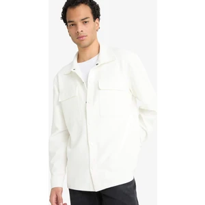 Regular Fit Twill Gömlek Ceket E7689AX25AU