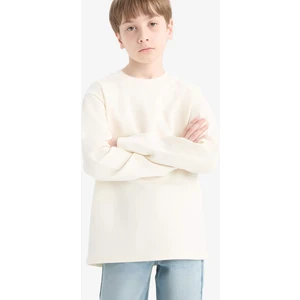 Erkek Çocuk Bisiklet Yaka Basic Düz Uzun Kollu Okul Tişörtü E9661A825AU