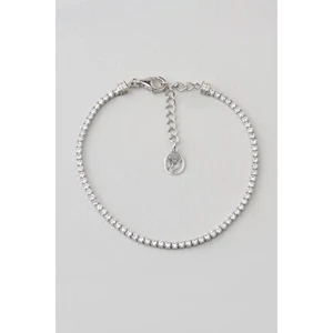 So CHIC Gümüş Su Yolu Bileklik 20 cm 18 Ayar Beyaz Altın Kaplama Şık Tasarım