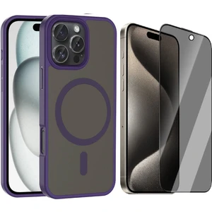 iPhone 16 Pro Kılıf M-safe Şarj Özellikli Mat Arka Yüzey Zore Sio Kapak + Hayalet Ekran Koruyucu