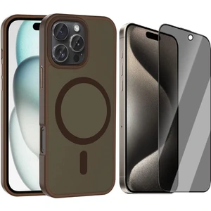 iPhone 16 Pro Kılıf M-safe Şarj Özellikli Mat Arka Yüzey Zore Sio Kapak + Hayalet Ekran Koruyucu