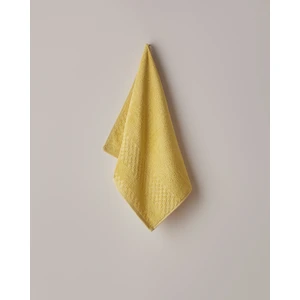 Border Check Pamuk Yüz Havlusu 50X80 cm Sarı