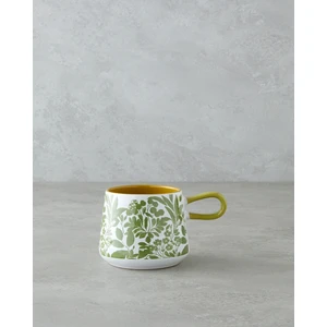 Growtopia Stoneware Kupa 340 ml Yeşil-Beyaz