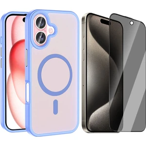 iPhone 16 Plus Kılıf M-safe Şarj Özellikli Mat Arka Yüzey Zore Sio Kapak + Hayalet Ekran Koruyucu