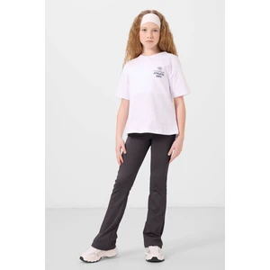 Antrasit Esnek Standart Fit Basic Performans Ispanyol Paça Kız Çocuk Tayt - 75193
