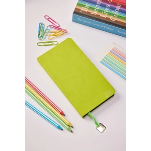 locko Kişiye Özel Hediyelik Cep Boy Lastikli Çizgili 192 Sayfa Sarı Deri Not Defteri