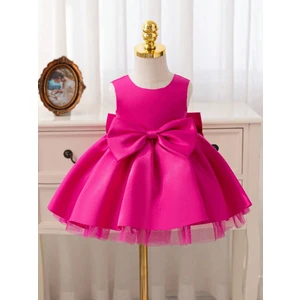 Kız Bebek Seda Model Fuşya Zarif Elbise