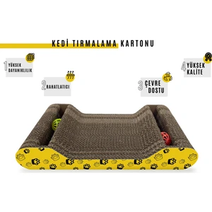 Karton Kedi Tırmalama Çantoplu 38*6*20