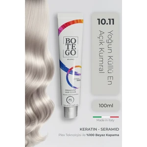 Profesyonel Krem Saç Boyası - 10.11 Yoğun Küllü En Açık Kumral 100 ml - Plex, Keratin, Seramid