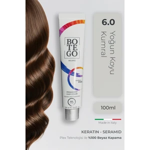 Profesyonel Krem Saç Boyası - 6.0 Yoğun Koyu Kumral 100 ml - Plex, Keratin, Seramid