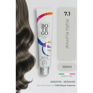 Profesyonel Krem Saç Boyası - 7.1 Küllü Kumral 100 ml - Plex, Keratin, Seramid