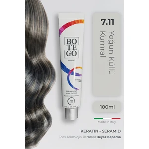 Profesyonel Krem Saç Boyası - 7.11 Yoğun Küllü Kumral 100 ml - Plex, Keratin, Seramid