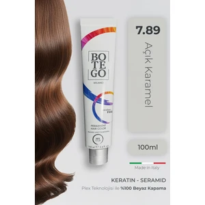 Profesyonel Krem Saç Boyası - 7.89 Açık Karamel 100 ml - Plex, Keratin, Seramid