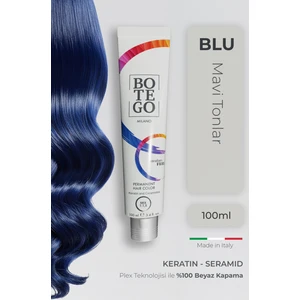 Profesyonel Krem Saç Boyası - Blue (Mavi Tonlar) 100 ml - Plex, Keratin, Seramid