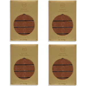 Elit Çikolata Kuvertür Sütlü Çikolata 250g 4lü Set Glutensiz