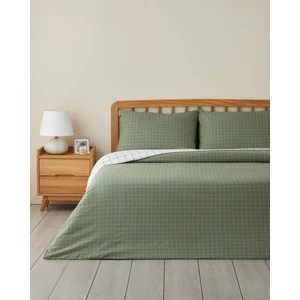 Checkmate Kolay Ütülenir Tek Kişilik Nevresim Seti 160X220 cm Yeşil