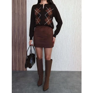 Bel Lastik Süet Etek