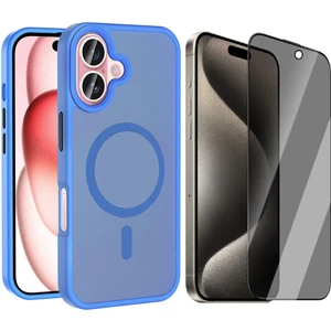 iPhone 16 Kılıf M-safe Şarj Özellikli Mat Arka Yüzey Zore Sio Kapak + Hayalet Ekran Koruyucu