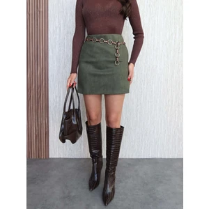 Bel Lastik Süet Etek