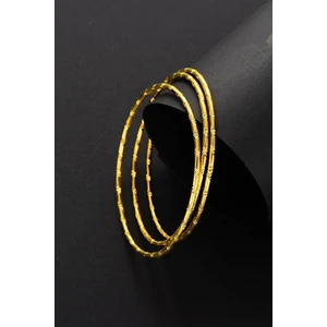 3 Adet Gold Çelik Ajda Bilezik Halka Kadın Bileklik EV11SR-3