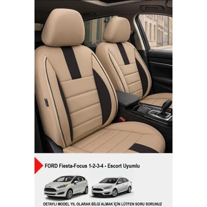 Gm Design Oniks Serisi Tay Tüyü Oto Koltuk Kılıfı-(Ford Focus-Fiesta-Escort Ile Uyumlu)