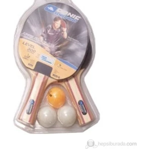 Donic Schildkröt Set Level-300 Masa Tenisi Raketi 2 raket + 3 Top