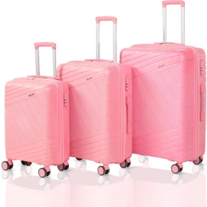 Polipropilen Kırılmaz Üçlü Valiz Seti