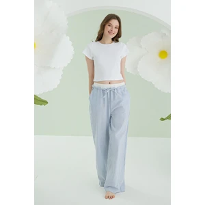 Nbb Mavi Crop Pijama Takım