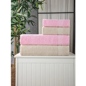 Dream Banyo Havlu Takımı 4 Parça (2 El Yüz & Baş Havlusu, 2 Vücut Havlusu)