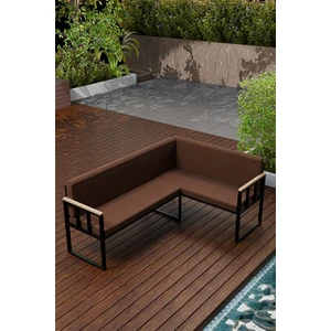 Wood House Pare Köşe Takımı Kahve (Mutfak,bahçe,balkon,oturma Odası)