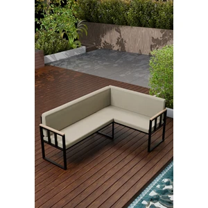 Wood House Pare Köşe Takımı Bej (Mutfak,bahçe,balkon,oturma Odası)