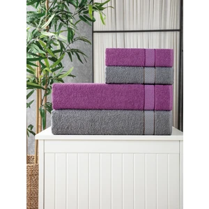 Dream Banyo Havlu Takımı 4 Parça (2 El Yüz & Baş Havlusu, 2 Vücut Havlusu)