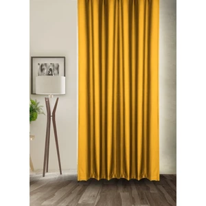 Cheap's Home Blackout Işık Geçirmez Fon Perde Pilesiz Ekstraforlu Yüksek Kaliteli Karartma Güneşlik (KOYU SARI)