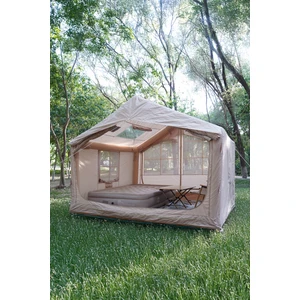 4 Mevsim Şişme Kamp Çadırı Yüksek ve Cam Tavanlı (6-8 Kişilik) 300X250X220CM