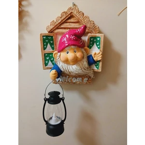 Dekoratif Işıklı Cüce Welcome Tabelası Pilli Fenerli