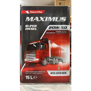 Petrol Ofisi Süper Dizel 20W-50 15 Lt Motor Yağı (5.ay 2025 Üretim)