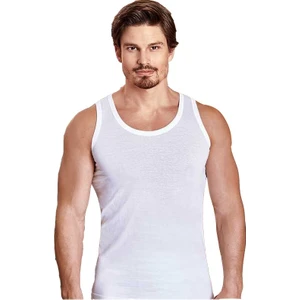 Erkek Atlet %100 Pamuk Penye Beyaz  6'lı Paket