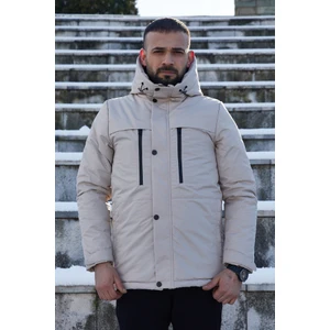 Erkek Kapüşonlu, Polar Astarlı, Kışlık Mont & Kaban & Parka