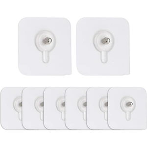 8 ADET Kendinden Yapışkanlı Çok Amaçlı Şeffaf Banyo Mutfak Askı Tablo Saat Raf Asma Aparatı