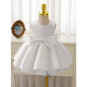 Kız Bebek Seda Model Beyaz Doğum Günü Elbise