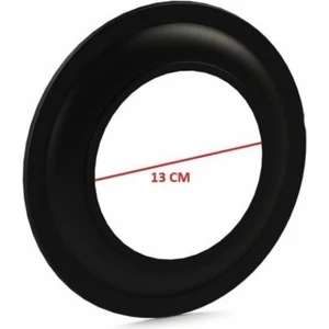 Soba Borusu Bilezik-Ayna / Çap: 13 cm / Mat Siyah Emaye