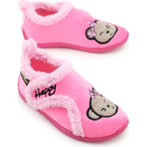 Kışlık Kız Çocuk Rahat Taban Cırt Cırtlı Ayarlanabilir Ev Okul Kreş Panduf Ayakkabı