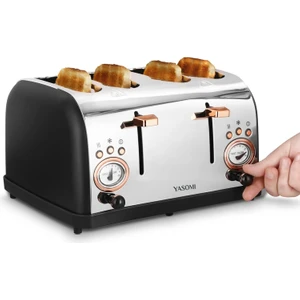 YK-628T 4 Dilimli Geniş Yuvalı Ekmek Kızartma Makinesi