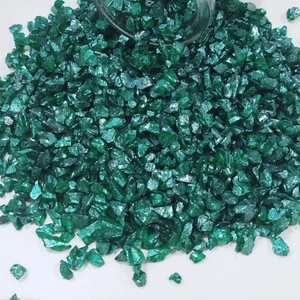 Dekoratif 4-8 mm Arlığında Gerçek Cam Kırığı (1 Kg)  Yeşil
