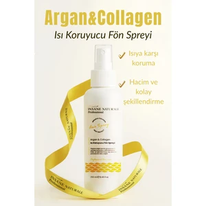 İnsane Naturale Argan ve Kolajenli Isı Koruyucu Saç Spreyi 250 ml 