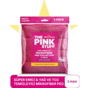The Pink Stuff Mucizevi Mikrofiber Ped Koleksiyonu -Süper Emici-Kiri, Yağı ve Tozu Temizler 3ADET