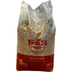 %100 Organik Çam Peleti 6mm 15KG(30LT) Isıtma Yakıtı Pelet