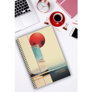 A5 Spiralli Defter 96 Sayfa Çizgisiz, Houmai Serisi Özel Koleksiyonu, Kalın Kapak